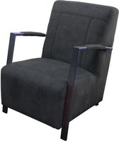 Industriële fauteuil Rosetta | velours Adore antraciet 67 | 64 cm breed