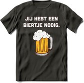Jij Hebt Een Biertje Nodig T-Shirt | Bier Kleding | Feest | Drank | Grappig Verjaardag Cadeau | - Donker Grijs - XXL