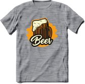 Bierpul T-Shirt | Bier Kleding | Feest | Drank | Grappig Verjaardag Cadeau | - Donker Grijs - Gemaleerd - 3XL