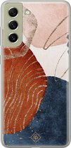 Samsung S21 FE hoesje siliconen - Abstract terracotta | Samsung Galaxy S21 FE case | multi | TPU backcover transparant