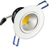 LED Inbouwspot - Warm wit Licht 2700K - 5W vervangt 45W- Aluminium Kantelbaar