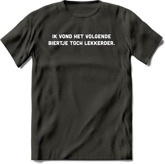 Foto: Ik vond het volgende bietje toch lekkerder t shirt bier kleding feest drank grappig verjaardag cadeau donker grijs xxl