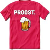 Eat Sleep Beer Repeat T-Shirt | Bier Kleding | Feest | Drank | Grappig Verjaardag Cadeau | - Roze - S