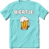 Biertje T-Shirt | Bier Kleding | Feest | Drank | Grappig Verjaardag Cadeau | - Licht Blauw - L