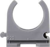 Basetech BT-2226842 Quick-klem EN20 20 mm Grijs 50 stuk(s)