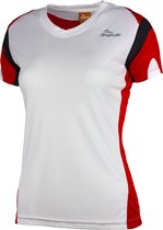 Rogelli Eabel Sportshirt - Korte Mouwen - Dames - Wit, Rood, Zwart - Maat XL