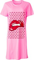 Temptation  Dames Bigshirt nachthemd slaapkleed Roze TPNGD1807A - Maten: XXL