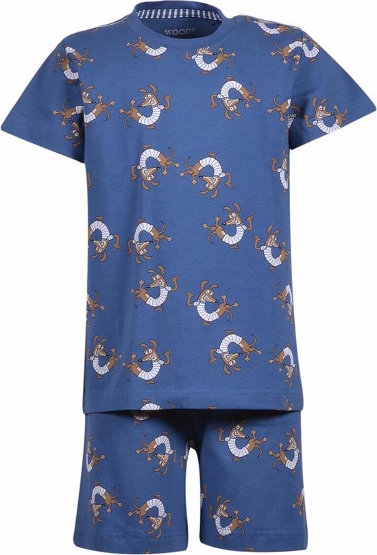 Woody pyjama jongens - blauw - hond - 201-1-PZA-Z/987 - maat 140 | bol.com