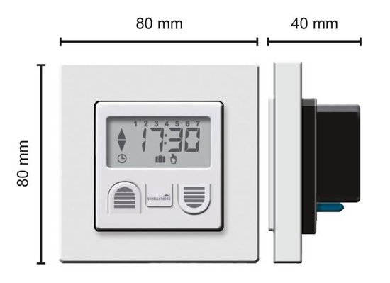 Schellenberg 25572 Zeitschaltuhr PLUS zur Rolladensteuerung mit Display, Wandtaster für Unterputzmontage, Programmierbare Automatik mit u.a. Tagesprogramm, Zufallsfunktion: Tests, Infos & Preisvergleich