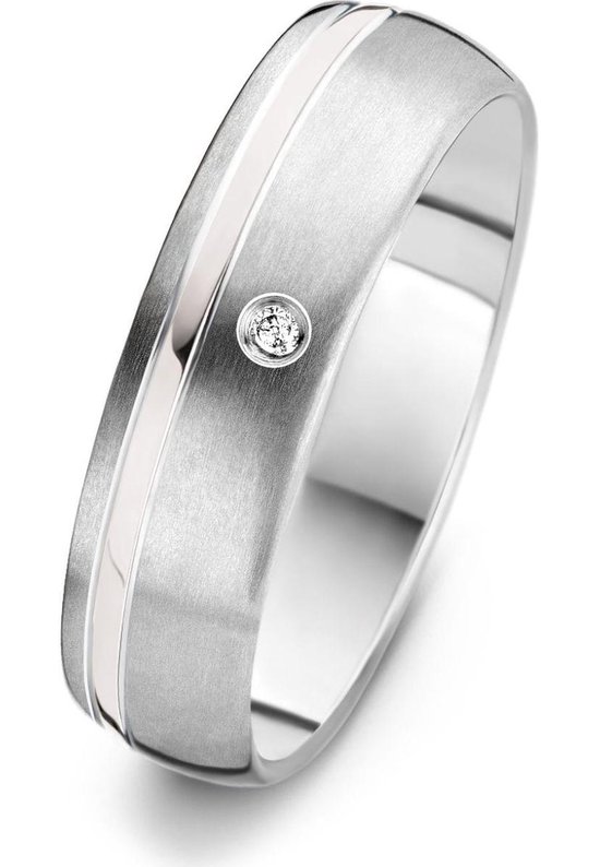 Danish Design - Ring - Dames - IJ138R1D-53 - Lynge - Titanium - Diamanten - 53