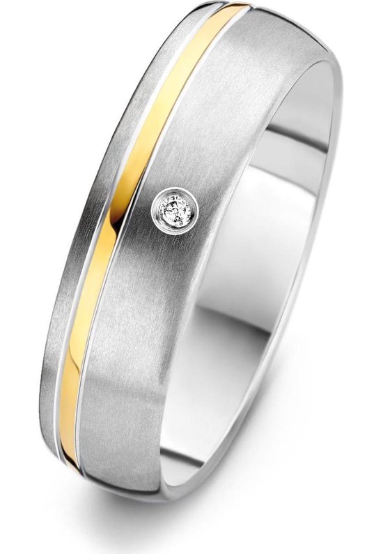 Danish Design - Ring - Dames - IJ138R2D-53 - Lynge - Titanium - Diamanten - 53
