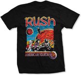 Rush Heren Tshirt -S- US Tour 1978 Zwart
