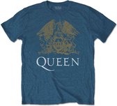 Queen Heren Tshirt -L- Crest Blauw