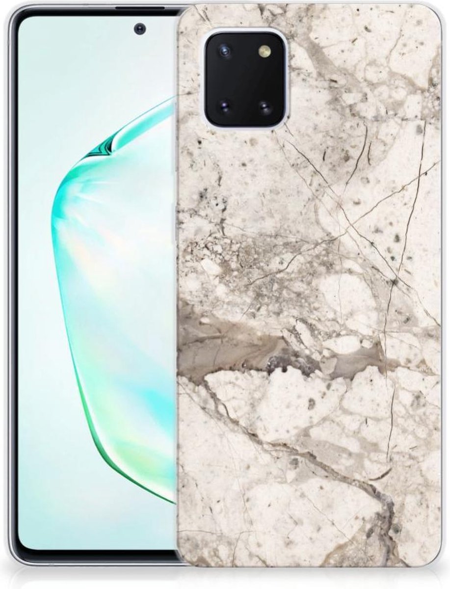Samsung Galaxy Note 10 Lite TPU Siliconen Hoesje Marmer Beige