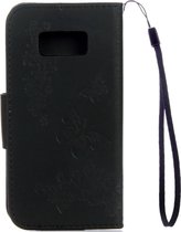 Mobigear Butterfly Telefoonhoesje geschikt voor Samsung Galaxy S8 Hoesje Bookcase Portemonnee - Zwart