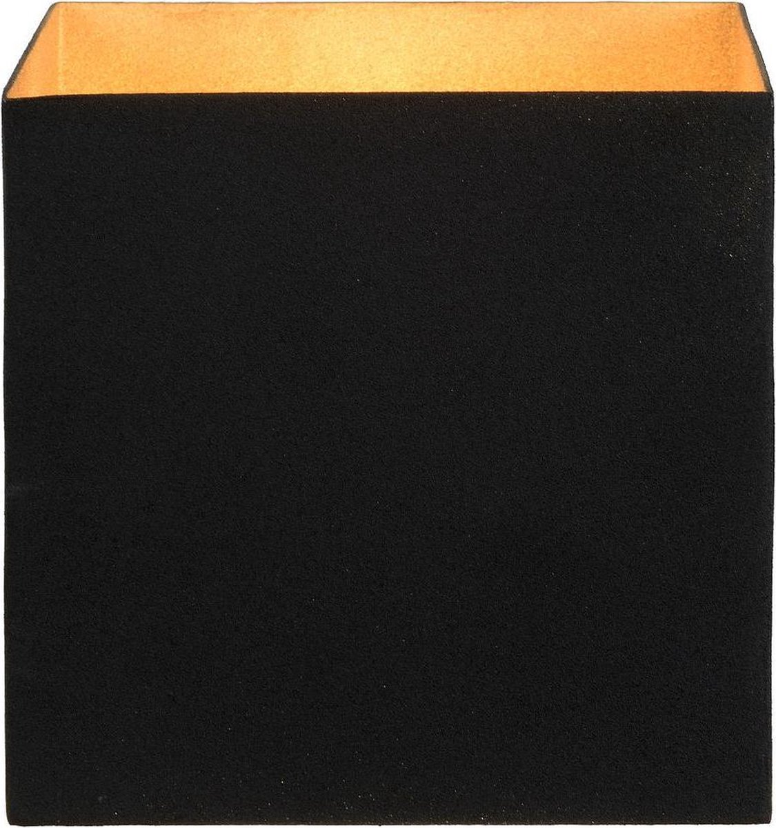 Atmooz - Wandlamp Gerona - Industrieel - Woonkamer / Slaapkamer - Zwarte Buitenkant - Gouden Binnenkant - Hoogte 14cm - Metaal