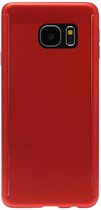 ADEL Kunststof Back Cover hoesje met Screenprotector Geschikt voor Samsung Galaxy S7 - Rood