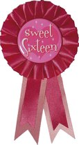 Haza Original Rozet ''sweet Sixteen'' Roze 8 X 14,5 Cm