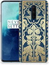 Back Case OnePlus 7T Pro TPU Siliconen Hoesje Golden Flowers