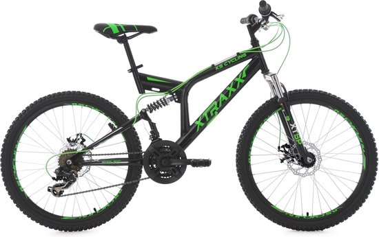 Ks Fiets KS fiets mountainbike 24" XTRAXX zwart-groen 43 cm | bol.com