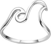 Jewelryz Dubbele Golf Ring | Gerhodineerd 925 sterling zilver | Maat 16