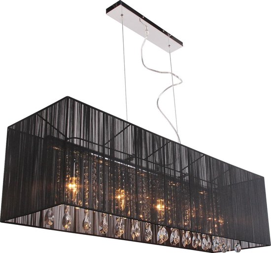 Helderheid Aankoop Narabar Hanglamp Venezia 5 lichts + rechthoekige zwarte kap | bol.com