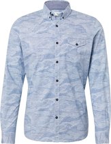 Tom Tailor Lange mouw Overhemd - 1008552 Blauw (Maat: M)