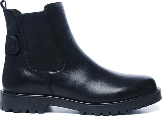 Sacha - Dames - Zwarte leren chelsea boots - Maat 41 | bol.com