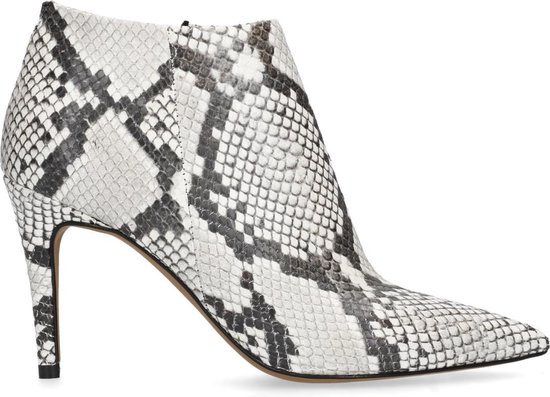 Sacha Dames Grijze snakeskin enkellaarsjes met hak Maat 40 Sacha Dames Grijze snakeskin enkellaarsjes met hak Maat 40