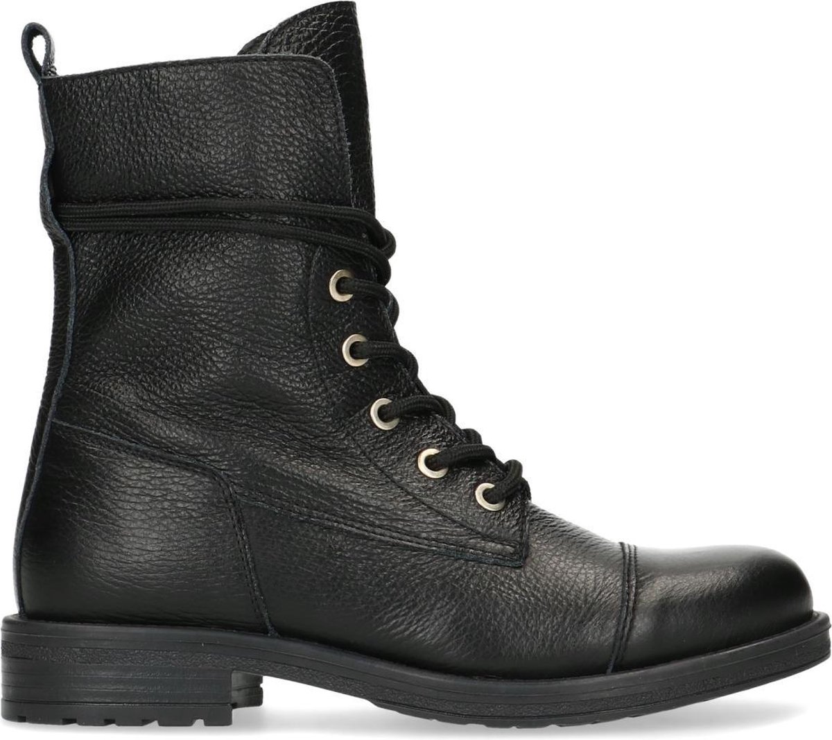 Zwarte leren veterboots - Herenschoenen – SACHA