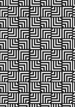 Cadeaupapier Zwart Wit Magic Black- Breedte 30 cm - 200m lang