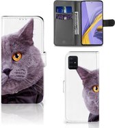Samsung Galaxy A51 Telefoonhoesje met Pasjes Kat