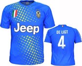 Juventus Replica Matthijs de Ligt Alternatief 3e Voetbalshirt Seizoen 2019/2020 Blauw / Geel, Maat:  140