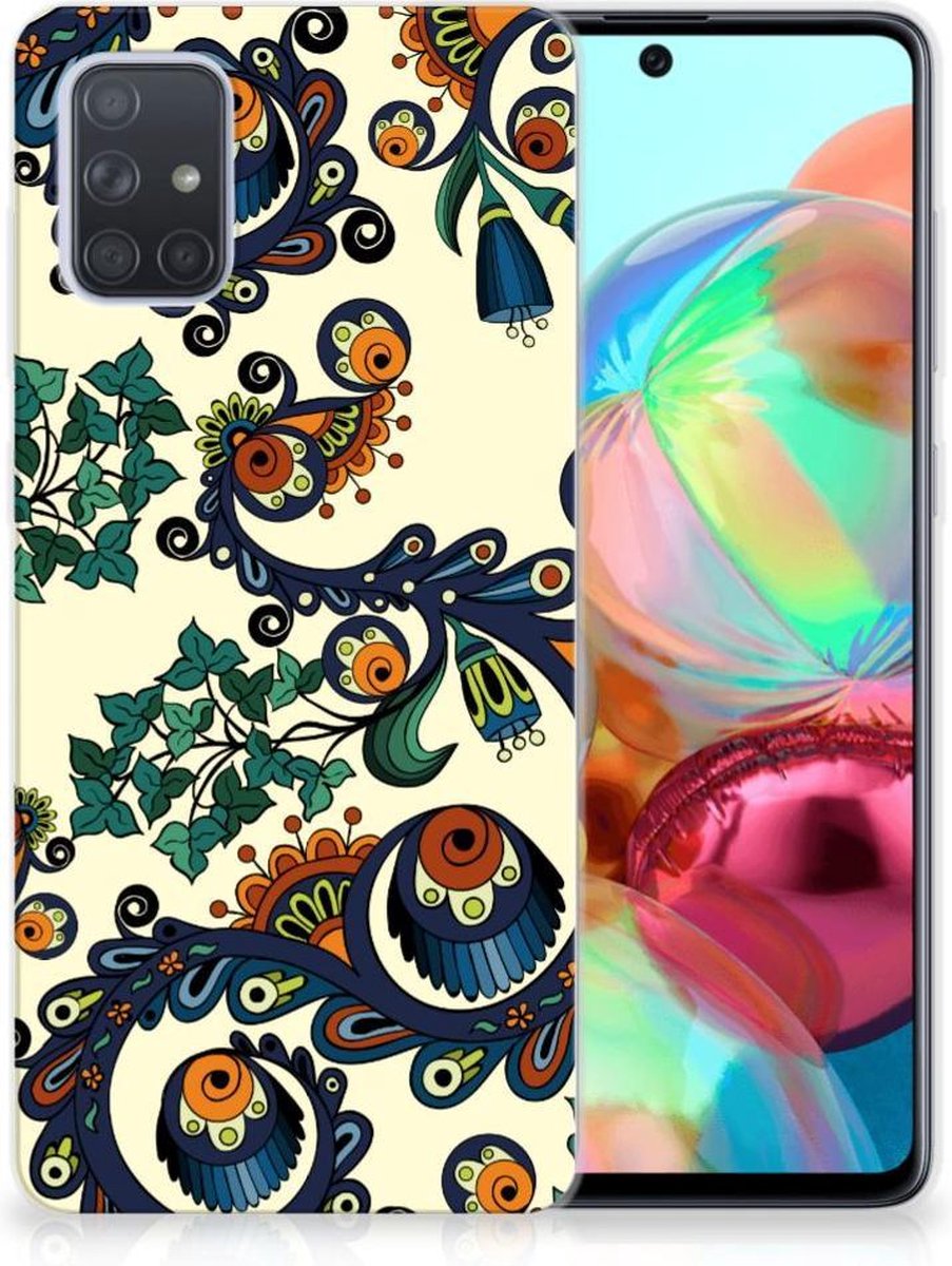 Siliconen Hoesje Samsung Galaxy A71 Barok Flower