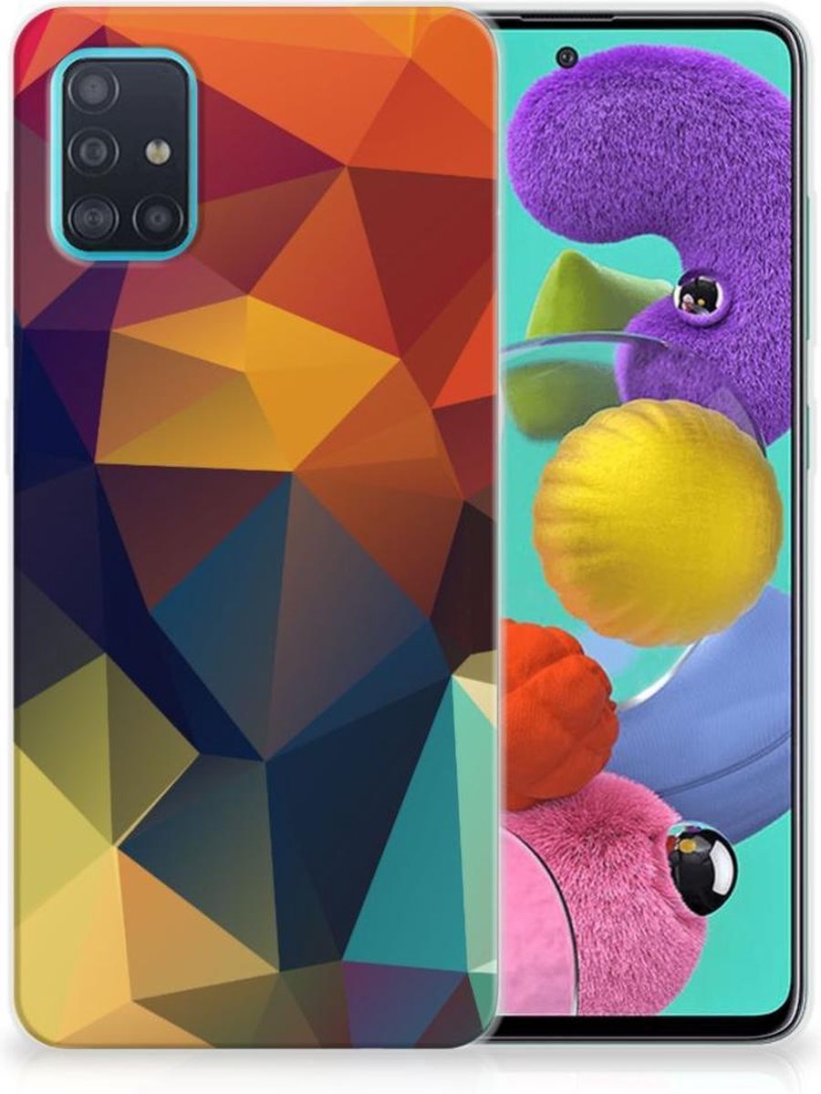 Samsung Galaxy A51 TPU Hoesje Polygon Color