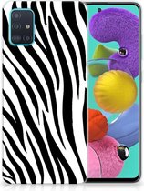 Geschikt voor Samsung Galaxy A51 TPU Hoesje Zebra