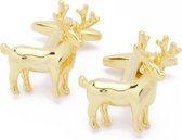 Manchetknopen - Rendier Eland Deer Hert Goud