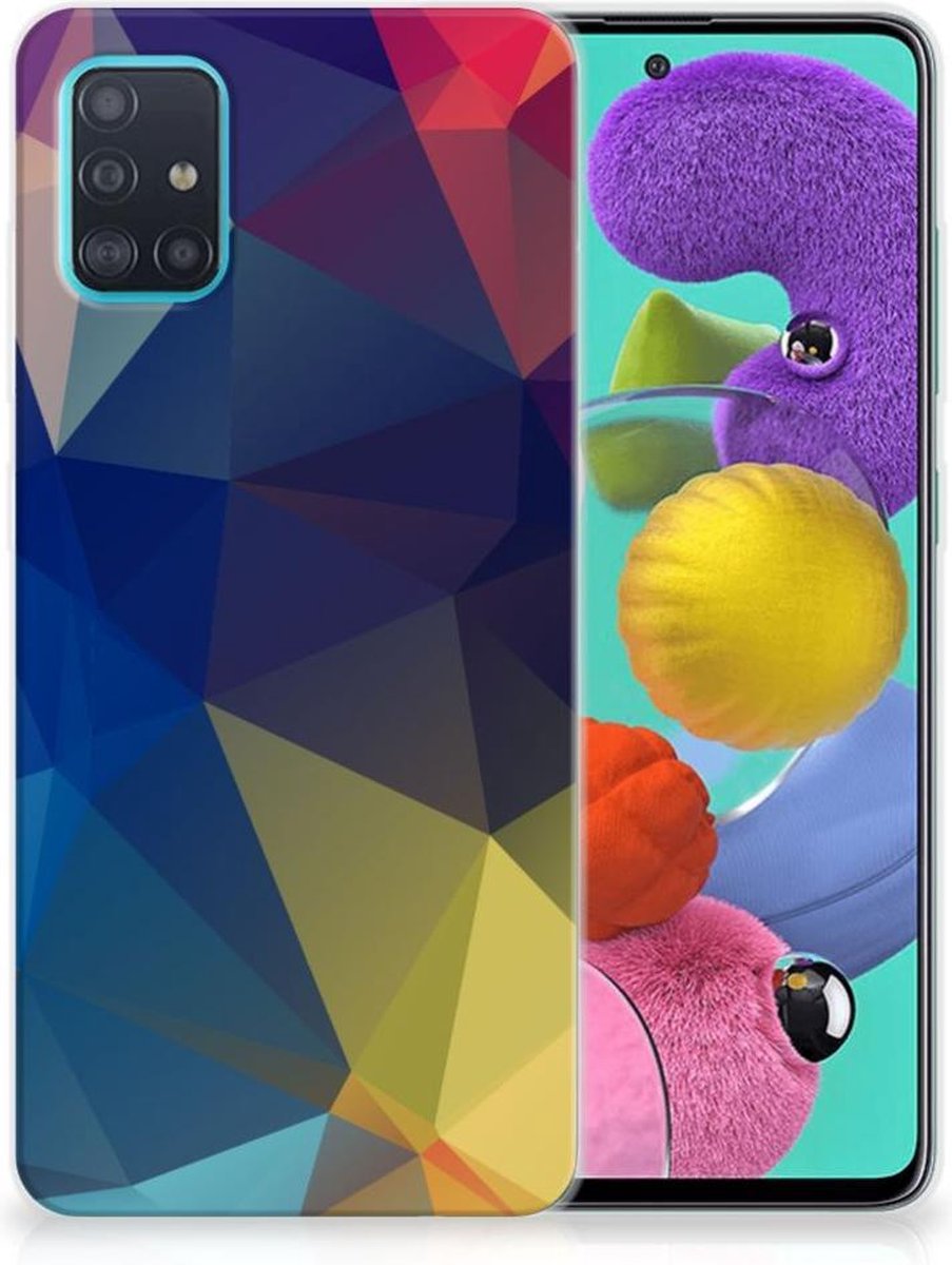 Samsung Galaxy A51 TPU Hoesje Polygon Dark