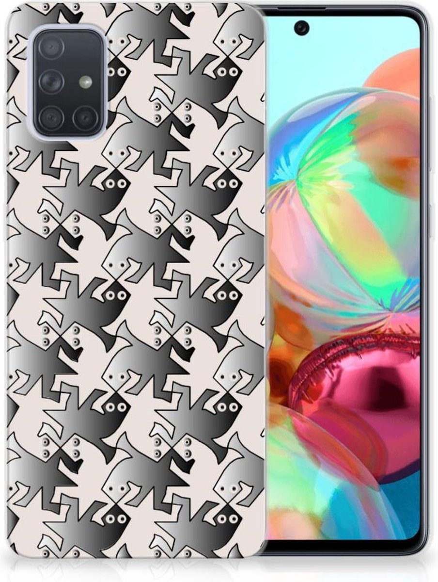 Samsung Galaxy A71 TPU Hoesje Salamander Grey