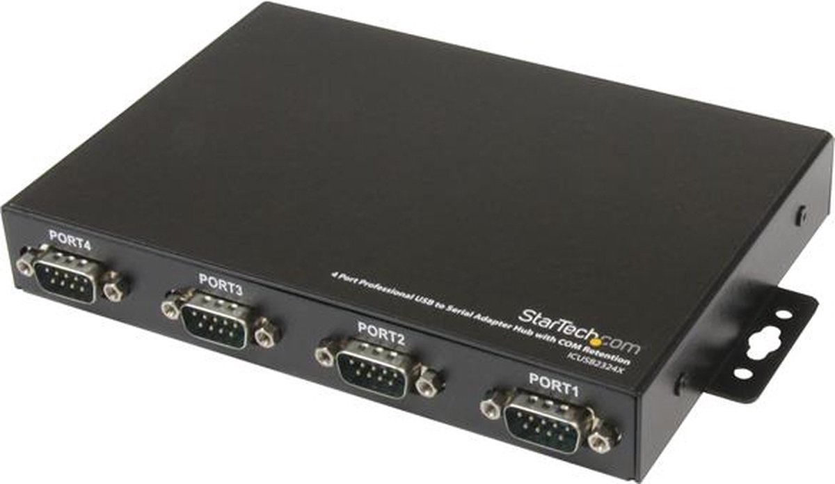 StarTech Professionele USB naar 4 Seriële Poort Adapter Hub met COM-behoud