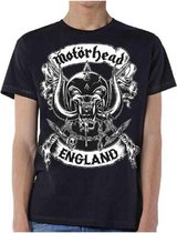 Motorhead Hommes Tshirt -L- Crossed Swords England Crest Zwart