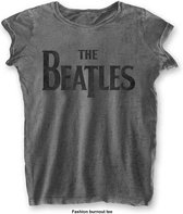 THE BEATLES - T-Shirt BurnOut Col - Drop T Logo - Woman (S)