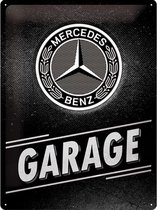 Wandbord - Mercedes Benz Garage - 30x40cm