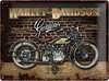 Wandbord - Harley Davidson Brick Wall 30x40cm