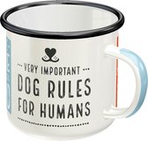 Emaille Mok Very Important Dog Rules For Humans