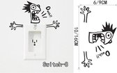 3D Sticker Decoratie DIY Grappig Leuke Dieren Goedkoop Schakelaar Stickers Wall Art Vinyl Decal Woondecoratie Slaapkamer Salon Decoratie - Switch8 / Small