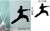 3D Sticker Decoratie Karate Vechtsporten Man Muurtattoo Aangepaste Chinese Kongfu Vechten Creatieve Vinyl Sticker Woondecoratie - Karate14 / Small