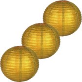 3x Lanterne dorée à paillettes - Lanternes - Décoration de fête