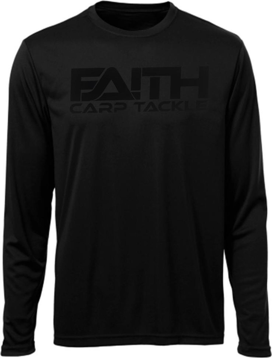 Faith Long Sleeve Shirt - Black - Maat M - Zwart