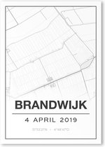 Poster/plattegrond BRANDWIJK - 30x40cm